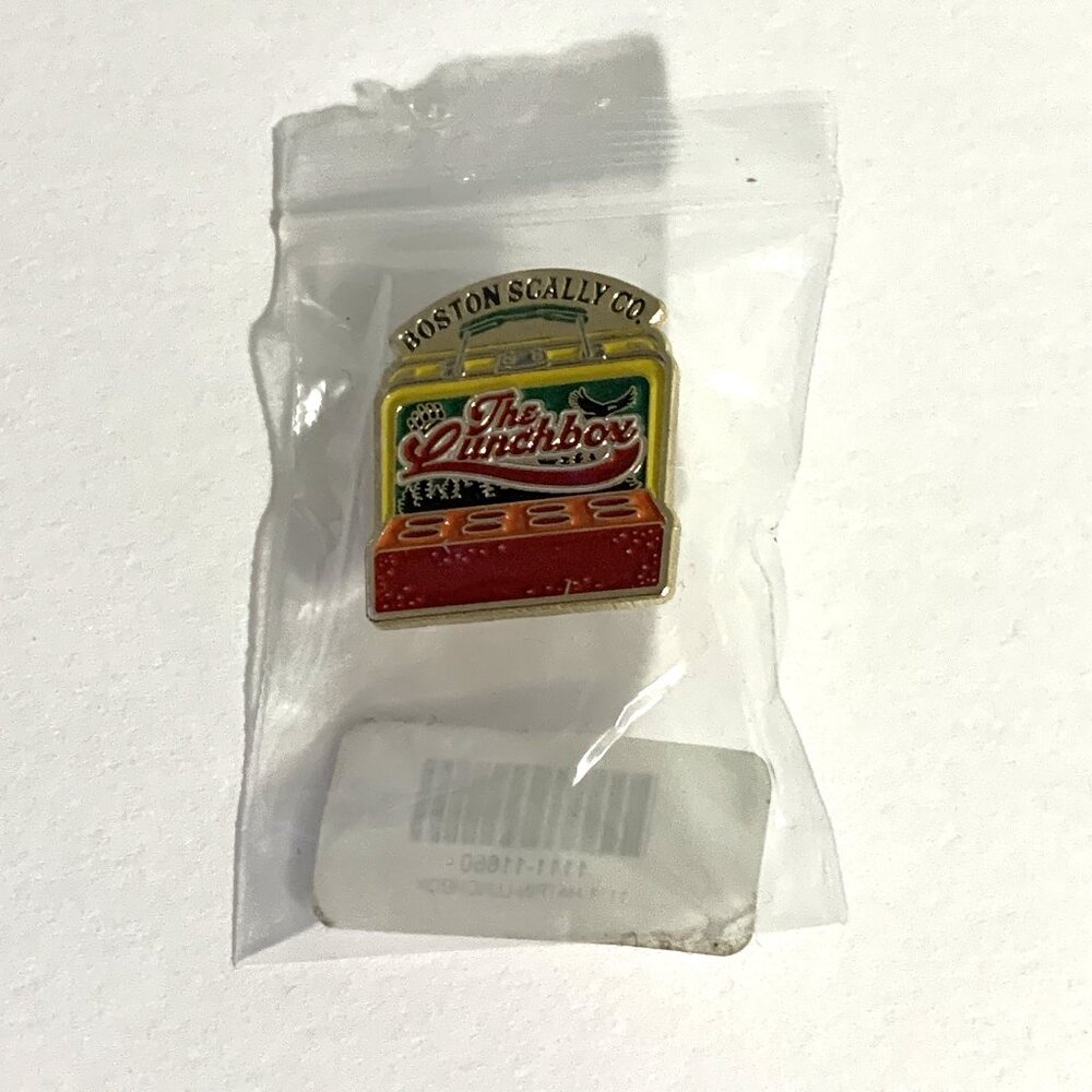 Boston Scally Co. The Lunchbox Cap Hat Pin Patchwork Edition Rubber Back Enamel